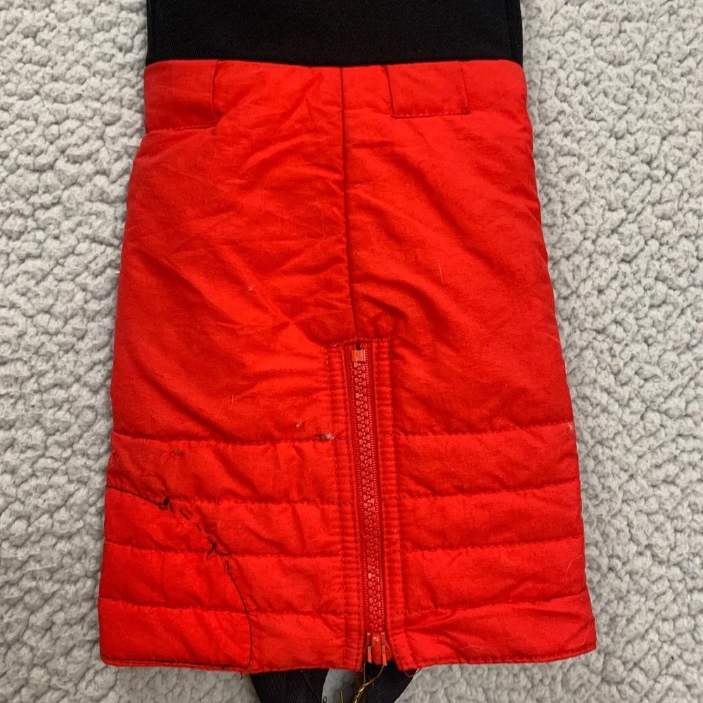 Vintage Profile Ski Pants Youth 12 Black Red Wool‎ Blend Stirrup Insulated